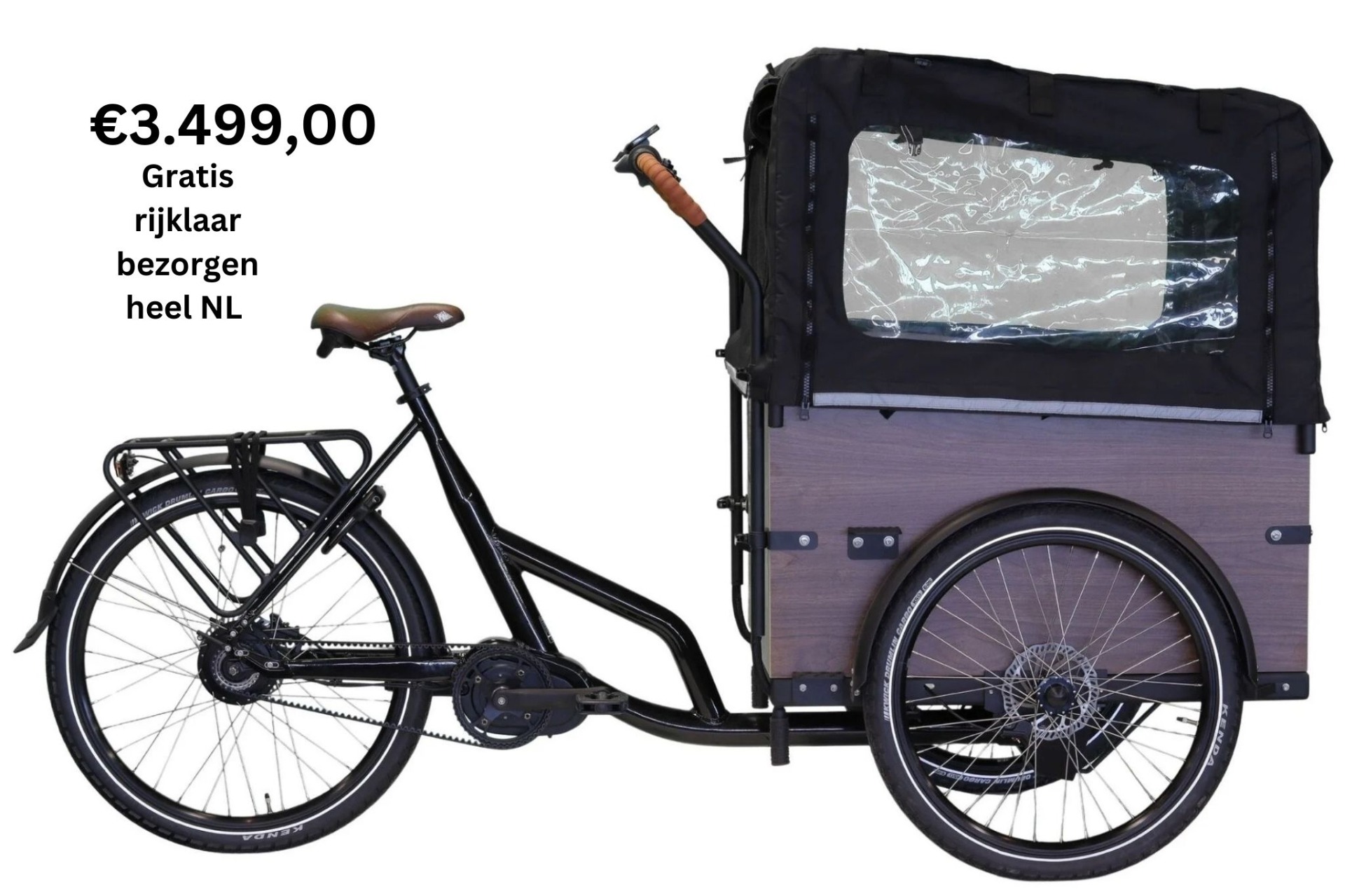 Altec Xcient E-Bike Bakfiets 26' BZB E-CARGO ENV-MM 540H CVP HDISC MATT BLACK